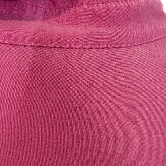 Liz Claiborne First Issue Pink Button Up Shirt Large Collared Front Pockets Top - Picture 7 of 9